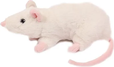 Produktbild von Plüschtier Ratte, weiß, 23 cm,  Kuscheltiere Stofftiere Ratten Mäuse Tiere Tier Maus