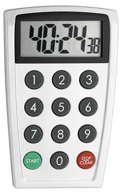 Produktbild von TFA-Dostmann 38.2026, Digitaler Küchentimer, Schwarz, Weiß, 59 min, Kunststoff, AAA, 1,5 V