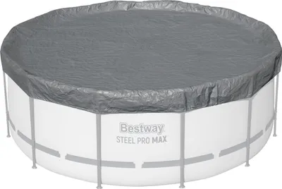 Produktbild von Bestway® Winterfeste Premium-Abdeckplane Ø 370 cm, grau, rund
