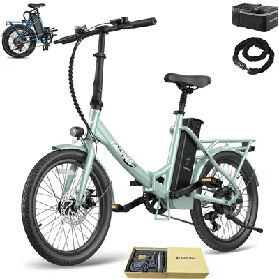 Produktbild von City E-Bike 20 zoll 155 - 195 cm Rostfreie Aluminiumlegierung 36 V 18,2 Ah 655,2 Wh bis zu 150 - 190 km Wasserdicht IPX4 mit 7 Gang, Grün