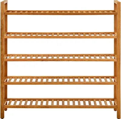 Obrázok produktu pre vidaXL Regál na topánky s 5 policami 100x27x100 cm Dubový masív