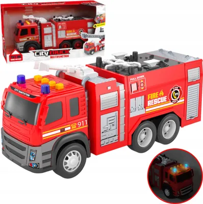 Produktbild von Feuerwehrauto mit Motor, Geräuschen und Lichtern für Kinder 1189-45