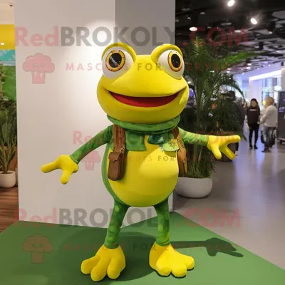 Obrázek produktu pro Postava REDBROKOLY maskota žluté žáby oblečená s Flare Jeans a Keychains