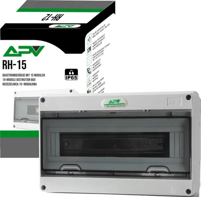Produktbild von Sicherungskasten Feuchtraum Verteilerkasten IP65 Aufputzverteiler Kleinverteiler 15 Module