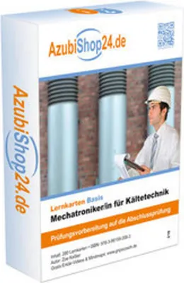 Image de AzubiShop24.de Basis-Lernkarten Mechatroniker /in für Kältetechnik. Prüfungsvorbereitung. Ausbildung
