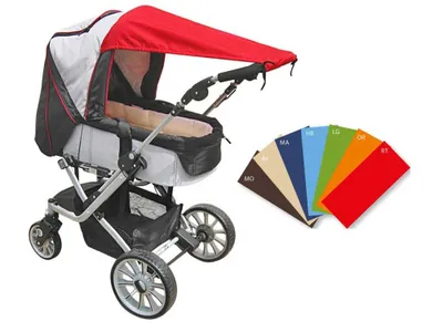 Image de Voile de protection pour poussette bleu clair