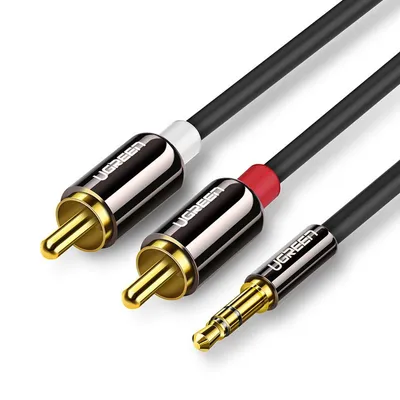 Image de Câble audio Ugreen mini-jack 3,5 mm - 2RCA 3m noir (10590)