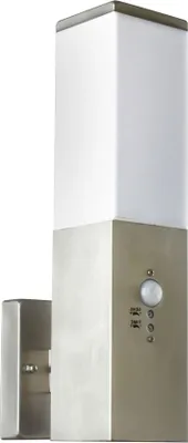 Produktbild von Wandleuchte BM 446AWU aus Edelstahl,IP44, mit Bewegungsmelder– Modern & Sicher
