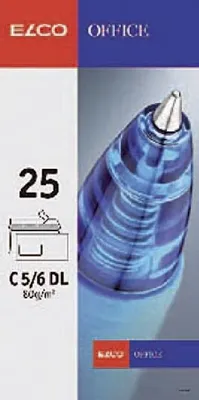Produktbild von Elco 74465.12 Briefumschlag Office  C5/6DL hochweiß haftklebend mit Fenster 80 g/qm 25 Stück