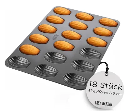 Productafbeelding van Birkmann Easy Baking, bakplaat voor 18 berenklauwjes/madeleines