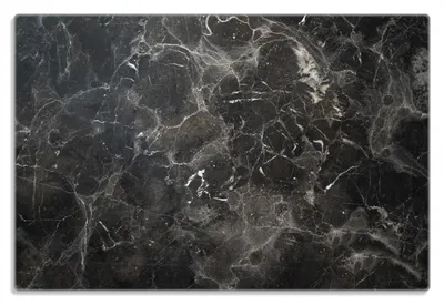 Produktbild von Wallario Frühstücksbrettchen aus Glas 20 x 30 cm mit rutschfesten Füßen, Motiv Schwarze Marmor-Optik