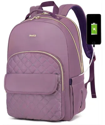 Produktbild von Rucksack Damen 15,6 Zoll Laptop USB Lila