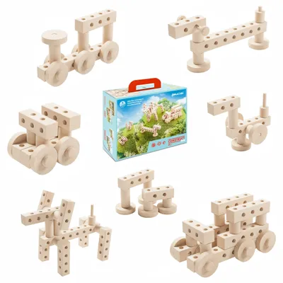 Image de Walachia Construct mini kit de pliage en bois 44 pièces