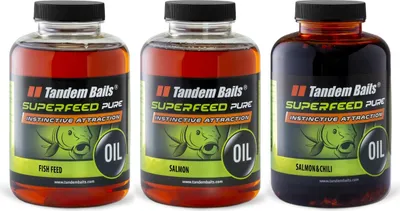 Produktbild von Tandem Baits 3-Pack SuperFeed Pure Oil Fisch Mix Öl Fisch-Aroma, Lockstoff Karpfen Angeln ohne Mühe, Boilie-Öl Köder Große-Fische-Angeln, Karpfenzubehör Profis & Hobby-Angler 3 x 500 ml
