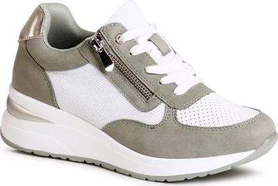 Produktbild von topschuhe24 2973 Damen Plateau Sneaker Keilabsatz Halbschuhe , Farbe:Miami Green, Größe:41 EU