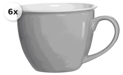 Obrázek produktu pro Ritzenhoff & Breker DOPPIO šálek na mléčnou kávu 350 ml šedý sada 6 ks