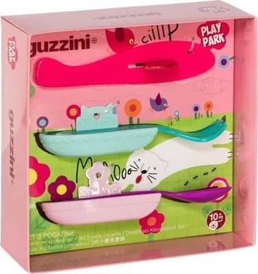 Immagine prodotto di Guzzini PLAYPARK Set di posate piccole da tre pezzi Colori assortiti