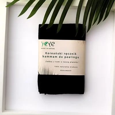 Zdjęcie produktu dla Ręcznik do peelingu i hammamu czarny Yeye