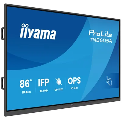 Obrázek produktu pro iiyama TN8605A-B1AG, Interaktivní plochý panel, 2,17 m (85.6"), 3840 x 2160 px