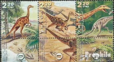 Produktbild von Briefmarken Israel 2000 Mi 1576-1578 mit Tab (kompl.Ausg.) Dreierstreifen gestempelt Struthiomimus