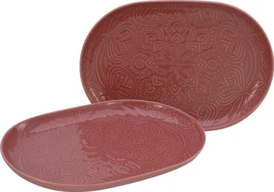 Produktbild von CreaTable, 21631, Orient Mandala Rot, Plattenset 2-tlg, Porzellan