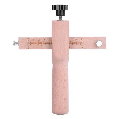 Obrázok produktu pre Verstellbarer Holzstreifen- und Gürtel-Schneider, Leder-Handschneider DIY Werkzeug mit 5 Klingen, Für präzises Schneiden von Leder