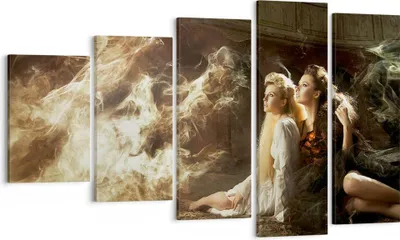 Produktbild von Bild auf Leinwand - Leinwandbild - Vogel Körper Mode Blume - 100x60cm - Wand Bild - Wanddeko - Leinwanddruck - Bilder - Kunstdruck - Wanddekoration - Leinwand bilder - Wandkunst - EG100x60-2150
