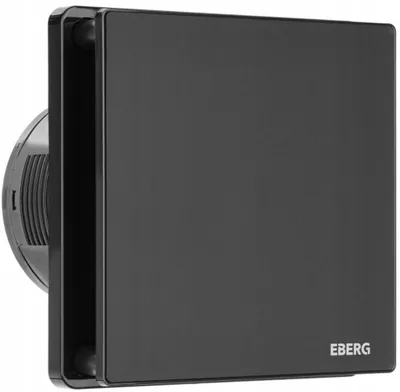 Zdjęcie produktu dla EBERG EVO BM 100 Wentylator Łazienkowy 100 mm Klapa Zwrotna Czarny Mat