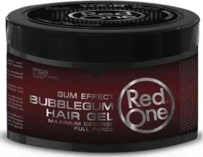 Produktbild von RedOne Bubblegum Haargel für Herren – Ultra Strong Hold Wet Look Styling Gel mit Bubblegum Duft – 400ml