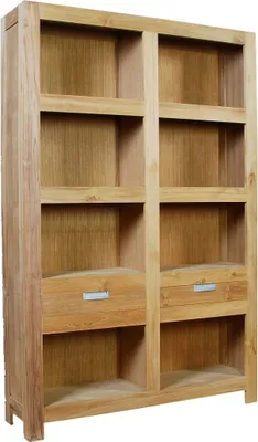 Produktbild von Teako Design Regalschrank Vika Teakholz Massiv 210x136x35cm