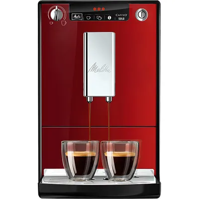 Zdjęcie produktu dla Melitta CAFFEO SOLO, Ekspres do espresso, 1,2 l, Ziarna kawy, Wbudowany młynek, 1400 W, Czerwony