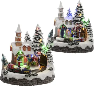 Produktbild von Kaemingk LED Weihnachtsdorf Szene 18 x 19 x 20 cm bunt