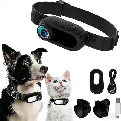 Zdjęcie produktu dla Mini kamera sportowa ZELURXX HD1080P, kamera na ciało z klipsem magnetycznym, kolorowy wyświetlacz, kamera na obrożę dla zwierząt domowych, do użytku na zewnątrz, nagrywanie w pętli, czarna