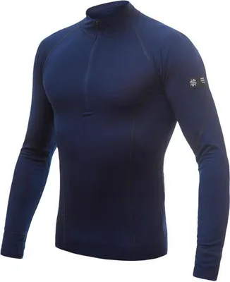 Produktbild von T-shirt Sensor Merino Active Zip Herren lang mit Stehkragen dunkelblau größe 2XL 22200015-04