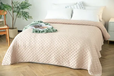 Produktbild von beige gesteppte Bettdecke 240x220 Decke PLED dicke weiche Decke