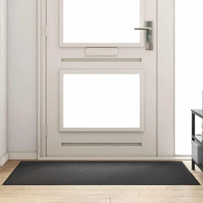 Immagine prodotto di Tappetino antiscivolo, colore antracite e nero, dimensioni 90 x 150 cm, 100% poliammide
