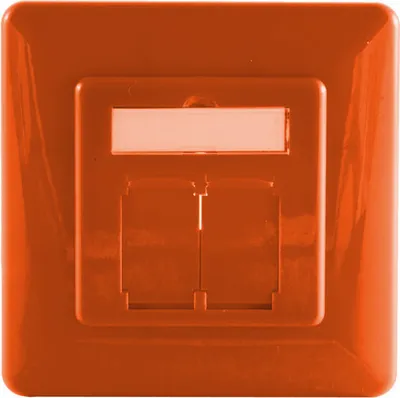 Produktbild von Abdeckrahmen für Netzwerkdosen, orange