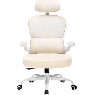 Front view of an office chair.