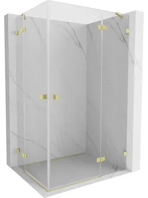 Obrázek produktu pro Mexen Lunar Duo sprchový kout s pravými dveřmi 100 x 75 cm, transparentní, kartáčovaný zlatý - 834-100P-075L-55-00