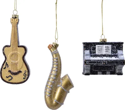 Produktbild von Kaemingk Weihnachtsbaum-Anhänger mit Musikfunktion, mehrfarbig, aus Kunststoff