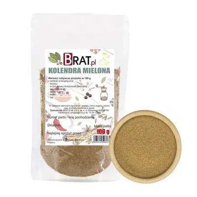 Zdjęcie produktu dla Kolendra mielona 100g Brat.pl