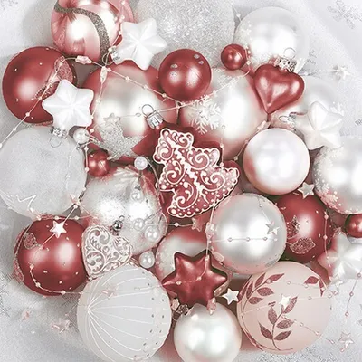 Produktbild von 20 Servietten Elegant Baubles - Schillernde Christbaumdekoration 33x33cm