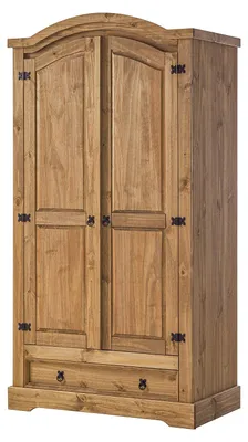 Produktbild von home24 Drehtürenschrank - Gerundet - Kiefer massiv