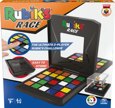Produktbild von Rubik’s Race Classic, rasantes strategisches Brettspiel, perfekt geeignet für zwei Spieler, Brettspiel, Strategie, 7 Jahr(e), 10 min