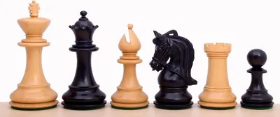 Produktbild von Korinthische Schachfiguren 3,75'' Ebenholz