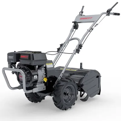 Produktbild von ONBEST T4150 Motorhacke Benzin | 53cm Arbeitsbreite | 5,6PS | 35cm Arbeitstiefe | 12 Hackmesser