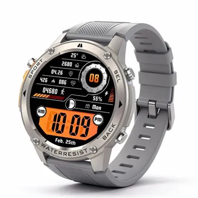 Smartwatch mit Dual-Band GPS,Display 1,43 Zoll, Bluetooth 5.3, Herzfrequenz,Blutdruckmessung, 170+ Sportmodi, wasserdicht, 500mAh Akku