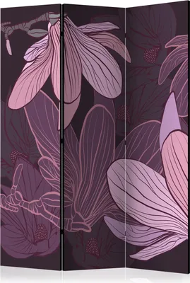 Produktbild von 3-teiliger Einseitiger Vlies Paravent - Dreamy flowers 135x172 cm Blumen b-C-0444-z-b