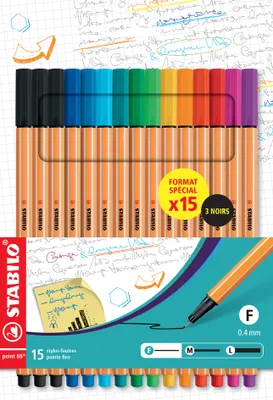 Produktbild von STABILO Fineliner point 88 15er Kartonetui