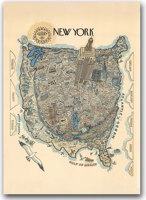 Produktbild von Poster - Canvas - Leinwand - 59,4 cm x 84,1 cm - Fotoposter - Leinwandkunst - New York
